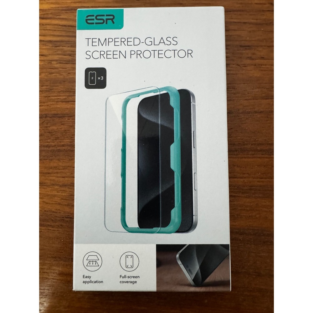 ESR Tempered Glass Screen Protector for iPhone 16 Pro Max 3 Pack 9H Clear 3-Pack